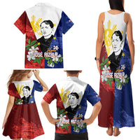 Philippines Rizal Day Family Matching Tank Maxi Dress and Hawaiian Shirt Filipino Sampaguita Grunge Style LT14 - Polynesian Pride