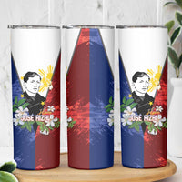 Philippines Rizal Day Skinny Tumbler Filipino Sampaguita Grunge Style LT14 - Polynesian Pride