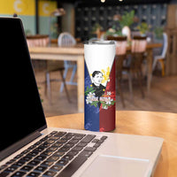Philippines Rizal Day Skinny Tumbler Filipino Sampaguita Grunge Style LT14 - Polynesian Pride