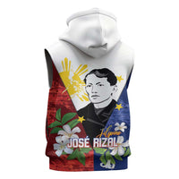 Philippines Rizal Day Sleeveless Hoodie Filipino Sampaguita Grunge Style - Polynesian Pride