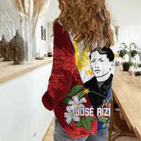 Philippines Rizal Day Women Casual Shirt Filipino Sampaguita Grunge Style LT14 - Polynesian Pride