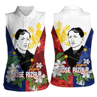 Philippines Rizal Day Women Sleeveless Polo Shirt Filipino Sampaguita Grunge Style LT14 - Polynesian Pride