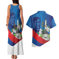 Philippines Rizal Day Couples Matching Tank Maxi Dress and Hawaiian Shirt Filipino Motto Stella Polynesian Pattern LT14 - Polynesian Pride
