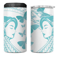 Polynesia Cervical Cancer Awareness Month 4 in 1 Can Cooler Tumbler Polynesian Women Faith Hope Love! LT14 One Size: 16 oz White - Polynesian Pride