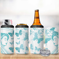 Polynesia Cervical Cancer Awareness Month 4 in 1 Can Cooler Tumbler Polynesian Women Faith Hope Love! LT14 - Polynesian Pride