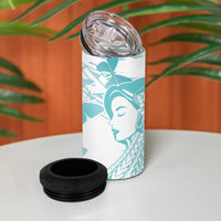 Polynesia Cervical Cancer Awareness Month 4 in 1 Can Cooler Tumbler Polynesian Women Faith Hope Love! LT14 - Polynesian Pride