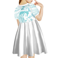 Polynesia Cervical Cancer Awareness Month Kid Short Sleeve Dress Polynesian Women Faith Hope Love! LT14 - Polynesian Pride