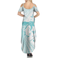 Polynesia Cervical Cancer Awareness Month Summer Maxi Dress Polynesian Women Faith Hope Love! LT14 - Polynesian Pride