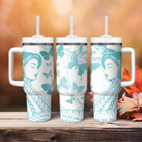 Polynesia Cervical Cancer Awareness Month Tumbler With Handle Polynesian Women Faith Hope Love!