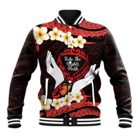 Polynesia AIDS Awareness Month Baseball Jacket Take The Rights Path Polynesian Pattern