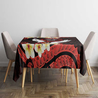 Polynesia AIDS Awareness Month Tablecloth Take The Rights Path Polynesian Pattern