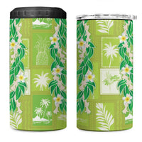 Aloha Hawaii Tuberose Lei 4 in 1 Can Cooler Tumbler Tropical Vibes Green Color LT14 One Size: 16 oz Green - Polynesian Pride