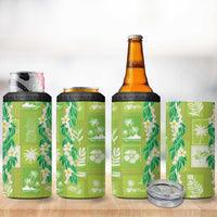 Aloha Hawaii Tuberose Lei 4 in 1 Can Cooler Tumbler Tropical Vibes Green Color LT14 - Polynesian Pride