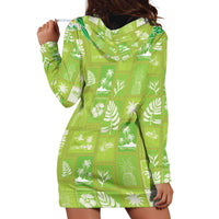 Aloha Hawaii Tuberose Lei Hoodie Dress Tropical Vibes Green Color LT14 - Polynesian Pride