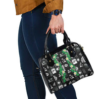 Aloha Hawaii Tuberose Lei Shoulder Handbag Tropical Vibes Black Color - Polynesian Pride