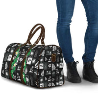 Aloha Hawaii Tuberose Lei Travel Bag Tropical Vibes Black Color - Polynesian Pride