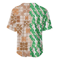 Aloha Hawaii Palaka Tuberose Lei Baseball Jersey Hawaiian Quilt Seamless Style - Polynesian Pride