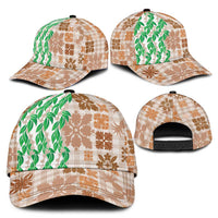Aloha Hawaii Palaka Tuberose Lei Classic Cap Hawaiian Quilt Seamless Style - Polynesian Pride