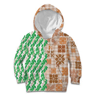 Aloha Hawaii Palaka Tuberose Lei Kid Hoodie Hawaiian Quilt Seamless Style - Polynesian Pride