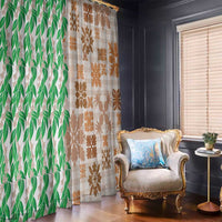 Aloha Hawaii Palaka Tuberose Lei Window Curtain Hawaiian Quilt Seamless Style - Polynesian Pride
