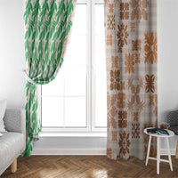 Aloha Hawaii Palaka Tuberose Lei Window Curtain Hawaiian Quilt Seamless Style - Polynesian Pride