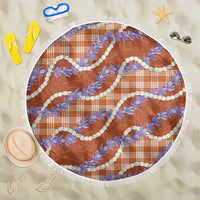 Orange Hawaii Palaka Honohono Pikake Beach Blanket Hawaiian Orchid Lei Polynesian Pattern - Polynesian Pride