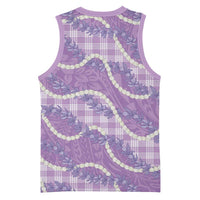 Purple Hawaii Palaka Honohono Pikake Basketball Jersey Hawaiian Orchid Lei Polynesian Pattern LT14 - Polynesian Pride