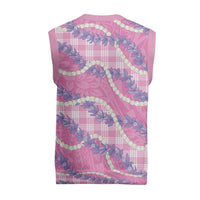 Pink Hawaii Palaka Honohono Pikake Christmas Knitted V-Neck Vest Hawaiian Orchid Lei Polynesian Pattern LT14 - Polynesian Pride