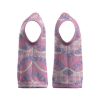 Pink Hawaii Palaka Honohono Pikake Christmas Knitted V-Neck Vest Hawaiian Orchid Lei Polynesian Pattern LT14 - Polynesian Pride