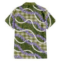Green Hawaii Palaka Honohono Pikake Family Matching Long Sleeve Bodycon Dress and Hawaiian Shirt Hawaiian Orchid Lei Polynesian Pattern LT14 - Polynesian Pride