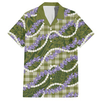 Green Hawaii Palaka Honohono Pikake Hawaiian Shirt Hawaiian Orchid Lei Polynesian Pattern - Polynesian Pride