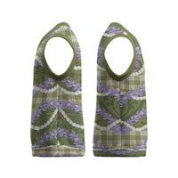 Green Hawaii Palaka Honohono Pikake Christmas Knitted V-Neck Vest Hawaiian Orchid Lei Polynesian Pattern LT14 - Polynesian Pride