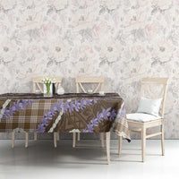 Brown Hawaii Palaka Honohono Pikake Tablecloth Hawaiian Orchid Lei Polynesian Pattern - Polynesian Pride