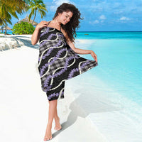 Black Hawaii Palaka Honohono Pikake Sarong Hawaiian Orchid Lei Polynesian Pattern - Polynesian Pride