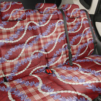 Red Hawaii Palaka Honohono Pikake Back Car Seat Cover Hawaiian Orchid Lei Polynesian Pattern LT14 - Polynesian Pride