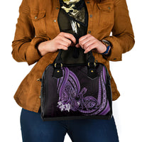 Purple Polynesia Easter Day Shoulder Handbag Eggs With Bunny Polynesian Pattern