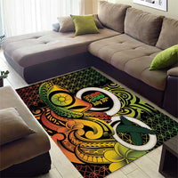 Vanuatu 1980 Area Rug Ni-Van Tamtam Sand Drawing Pattern