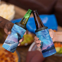 New Zealand Matariki Humpback Whale 4 in 1 Can Cooler Tumbler Paikea Maori New Year Blue Galaxy LT14 - Polynesian Pride