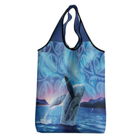 New Zealand Matariki Humpback Whale Grocery Bag Paikea Maori New Year Blue Galaxy LT14 - Polynesian Pride