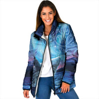 New Zealand Matariki Humpback Whale Padded Jacket Paikea Maori New Year Blue Galaxy