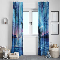 New Zealand Matariki Humpback Whale Window Curtain Paikea Maori New Year Blue Galaxy