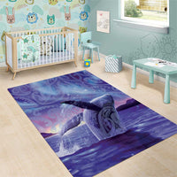 New Zealand Matariki Humpback Whale Area Rug Paikea Maori New Year Purple Galaxy LT14 - Polynesian Pride