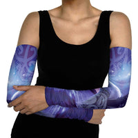 New Zealand Matariki Humpback Whale Arm Sleeves Paikea Maori New Year Purple Galaxy LT14 - Polynesian Pride