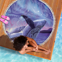 New Zealand Matariki Humpback Whale Beach Blanket Paikea Maori New Year Purple Galaxy LT14 - Polynesian Pride