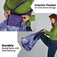 New Zealand Matariki Humpback Whale Grocery Bag Paikea Maori New Year Purple Galaxy LT14 - Polynesian Pride