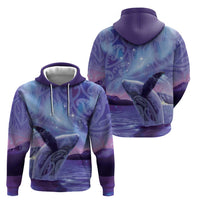 New Zealand Matariki Humpback Whale Hoodie Paikea Maori New Year Purple Galaxy LT14 - Polynesian Pride