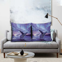 New Zealand Matariki Humpback Whale Pillow Cover Paikea Maori New Year Purple Galaxy LT14 - Polynesian Pride