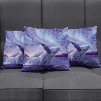 New Zealand Matariki Humpback Whale Pillow Cover Paikea Maori New Year Purple Galaxy LT14 - Polynesian Pride