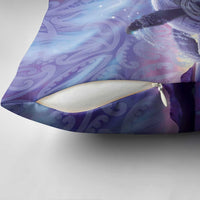 New Zealand Matariki Humpback Whale Pillow Cover Paikea Maori New Year Purple Galaxy LT14 - Polynesian Pride