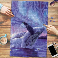 New Zealand Matariki Humpback Whale Puzzle Paikea Maori New Year Purple Galaxy LT14 Purple - Polynesian Pride